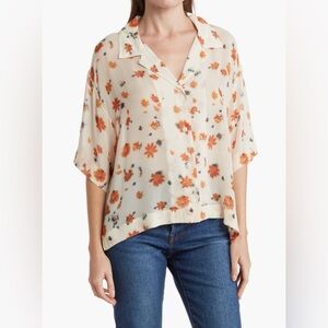 ‼️RARE‼️🎸RAG & BONE🎸🔥NWT🔥REED SHORT SLEEVE BUTTON UP SHIRT in PINKFLORAL— XS